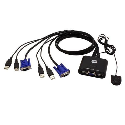 ATEN CS22U - Switch KVM - 2 x KVM port(s) - 1 utente locale - desktop